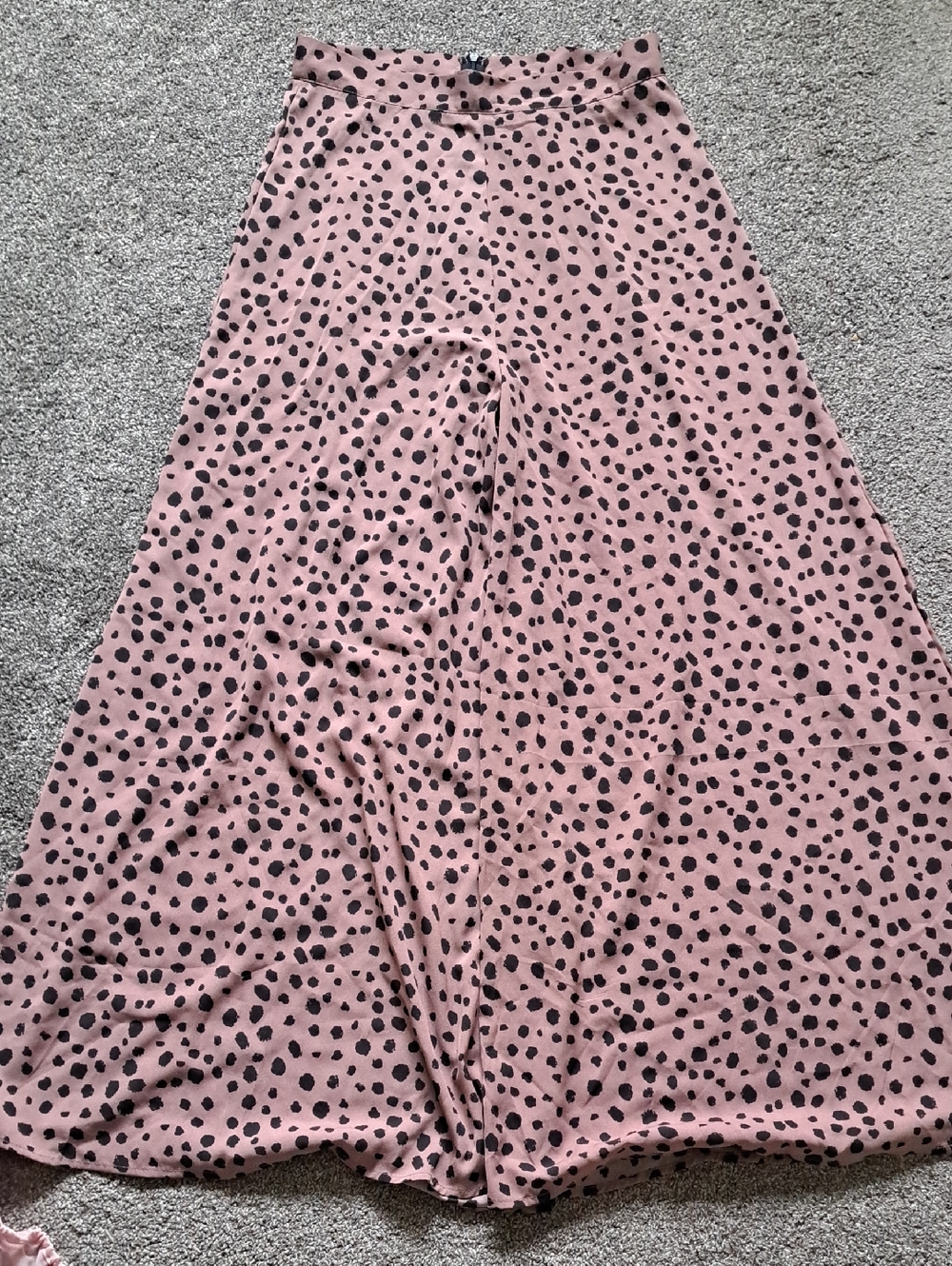 Flowy Brown Animal Print Super Wide Leg Pants